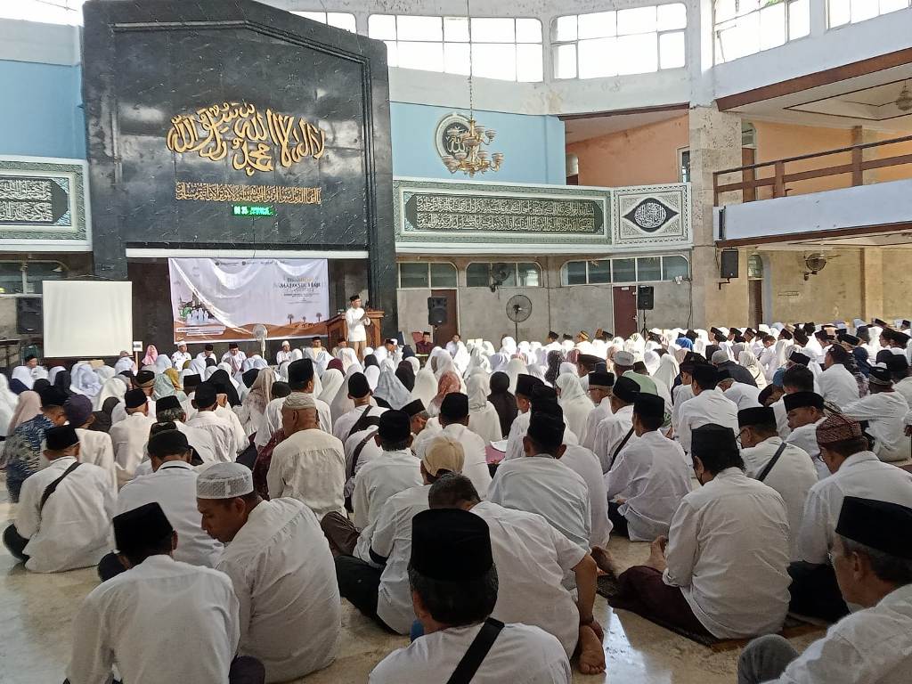 PERSIAPAN HAJI: Paran calon jamaah haji saat melakukan manasik haji beberapa waktu lalu.&nbsp;