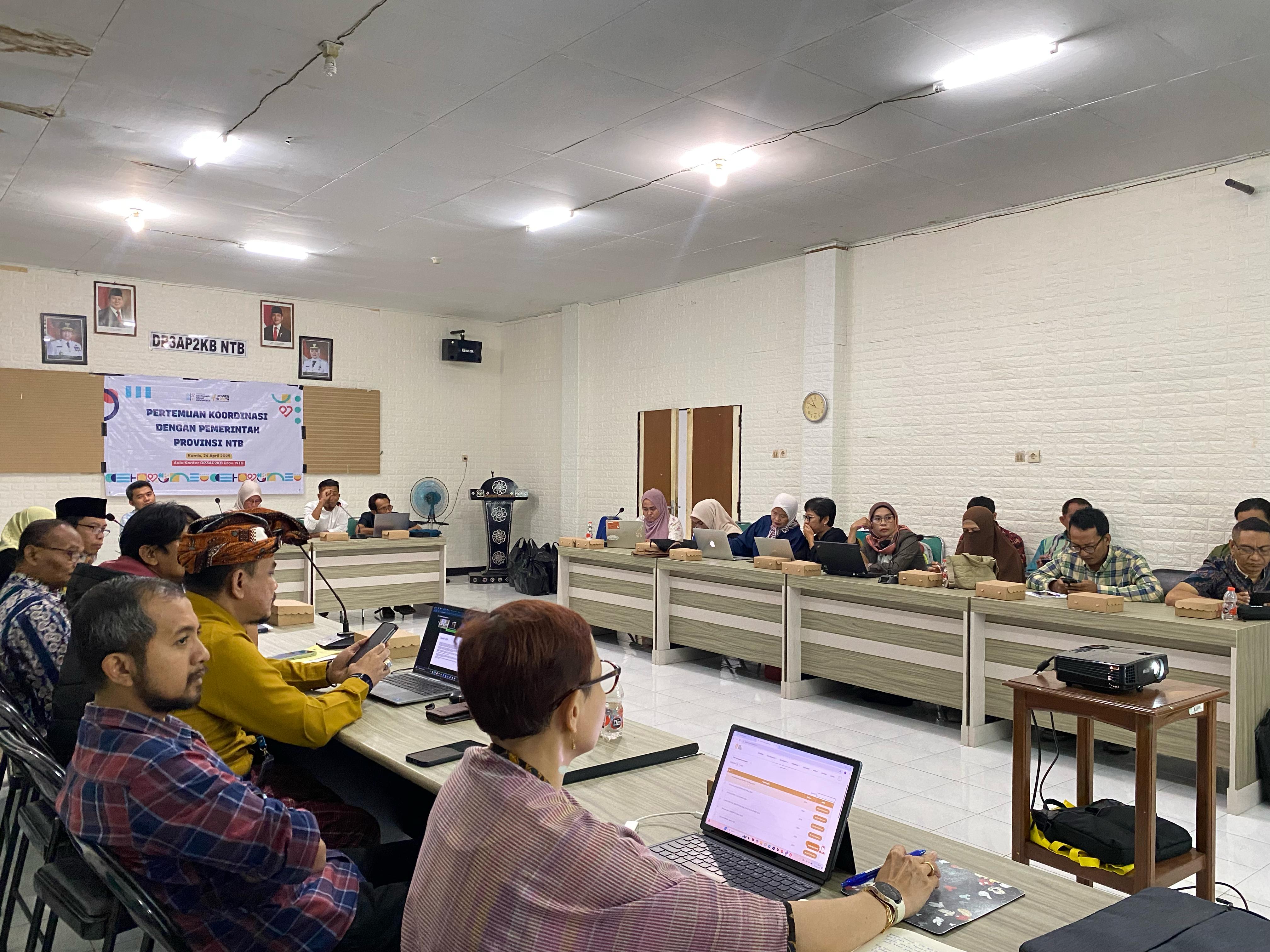 DP3AP2KB NTB bekerjasama dengan YGSI menyelenggarakan &ldquo;Pertemuan Koordinasi&rdquo;, di Mataram, Kamis (24/4).