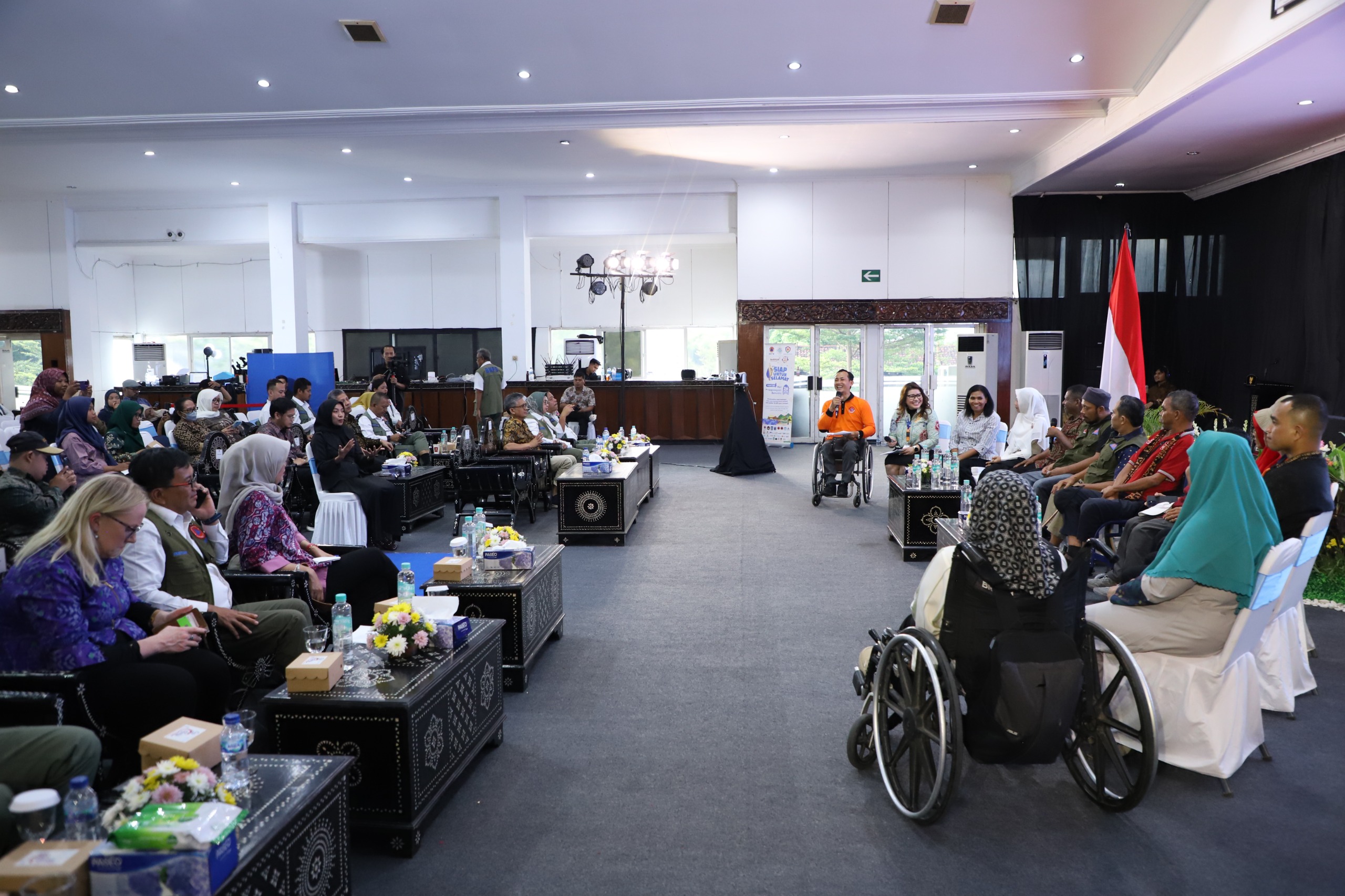 Sarasehan Disabilitas Bertutur, sebagai salah satu rangkaian peringatan Hari Kesiapsiagaan Bencana (HKB) 2025, di Kantor Gubernur NTB, Sabtu (26/4).