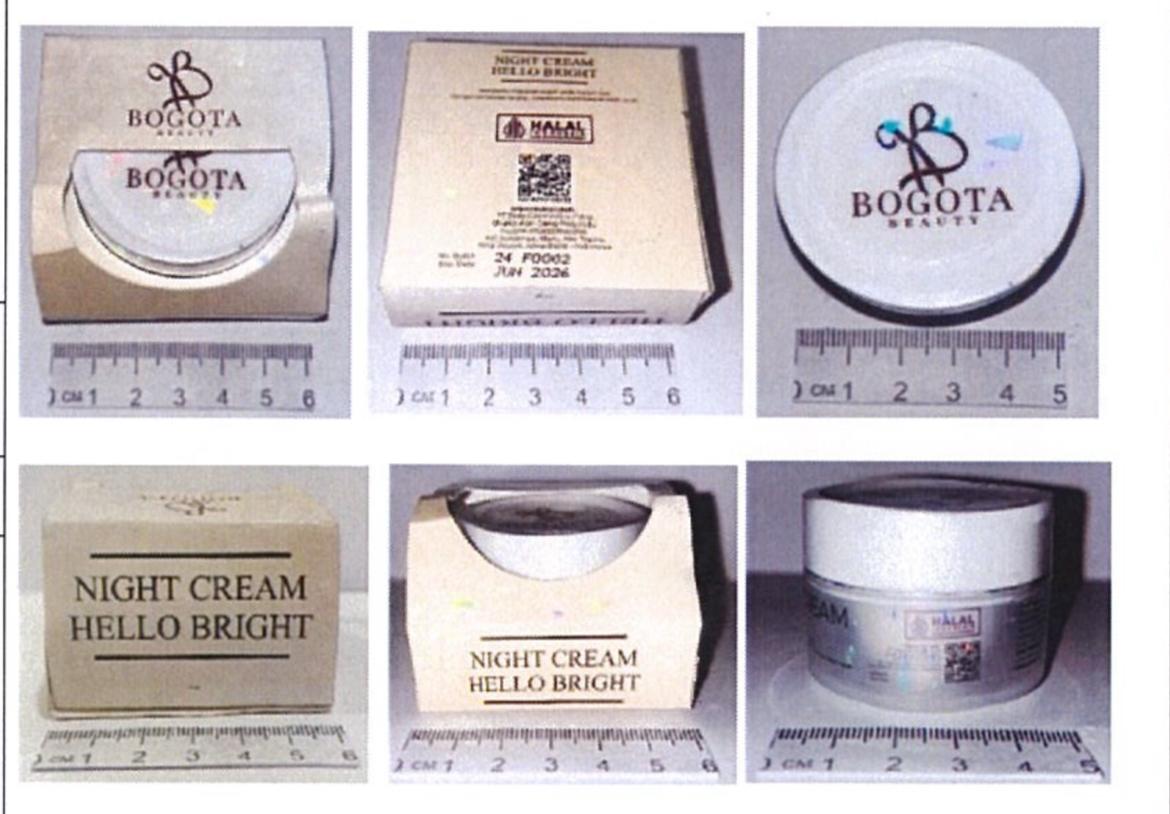 BERBAHAYA: Salah satu produk kosmetik mengandung bahan berbahaya yang ditemukan BBPOM Mataram beredar di NTB.