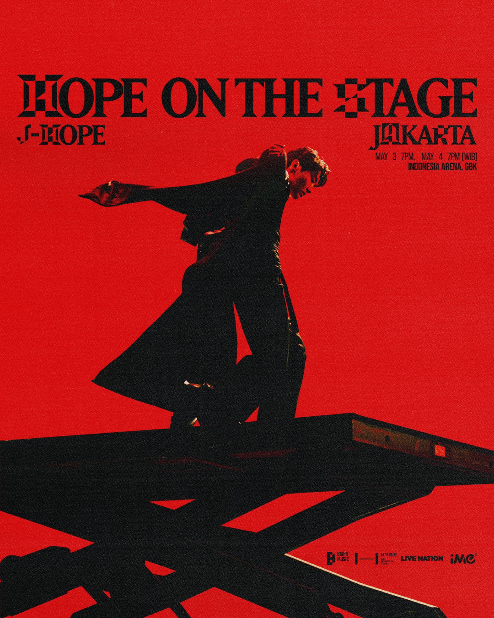 Konser J-Hope BTS siap digelar di Indonesia Arena, GBK, Jakarta malam ini.
