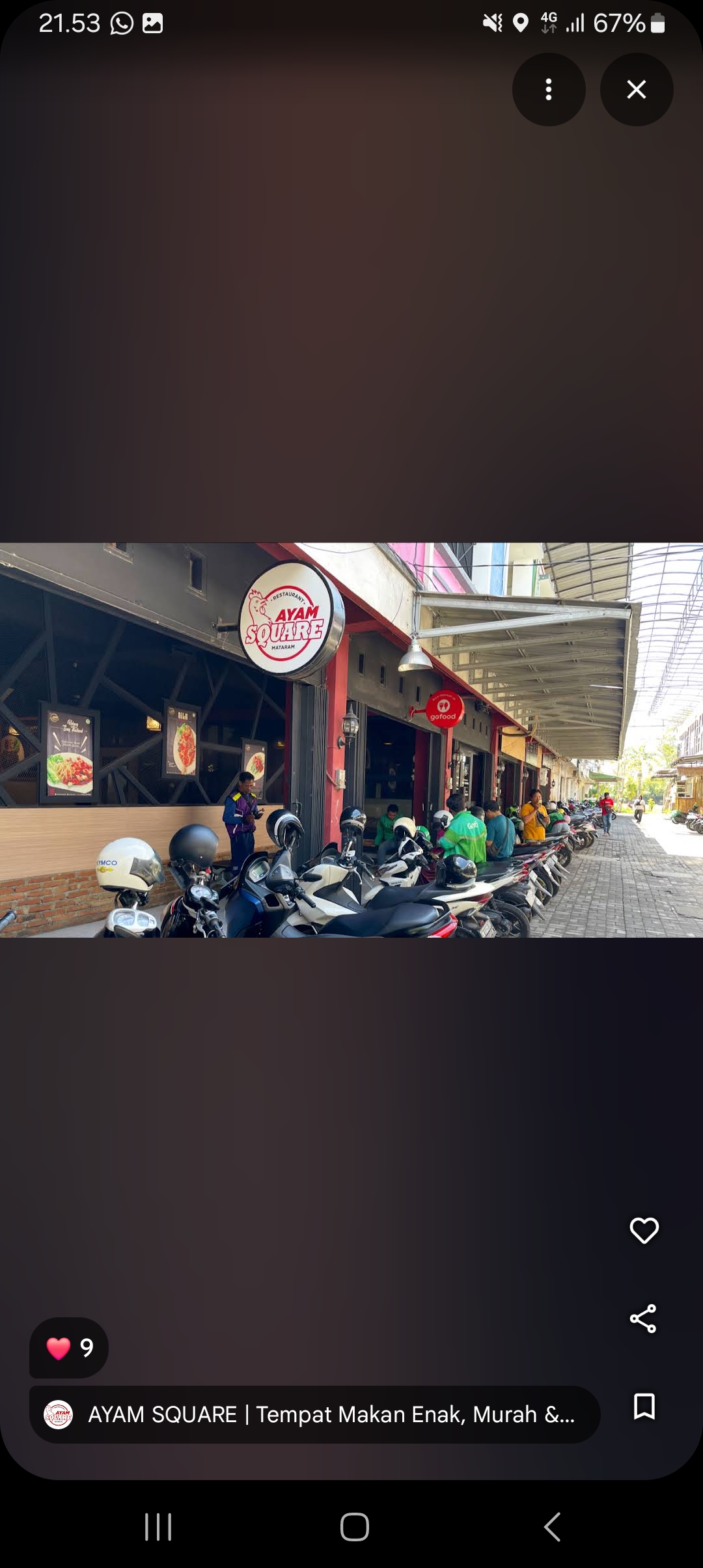 Ayam Square masuk rekomndasi cafe dan coffee shop hits di Mataram Lombok