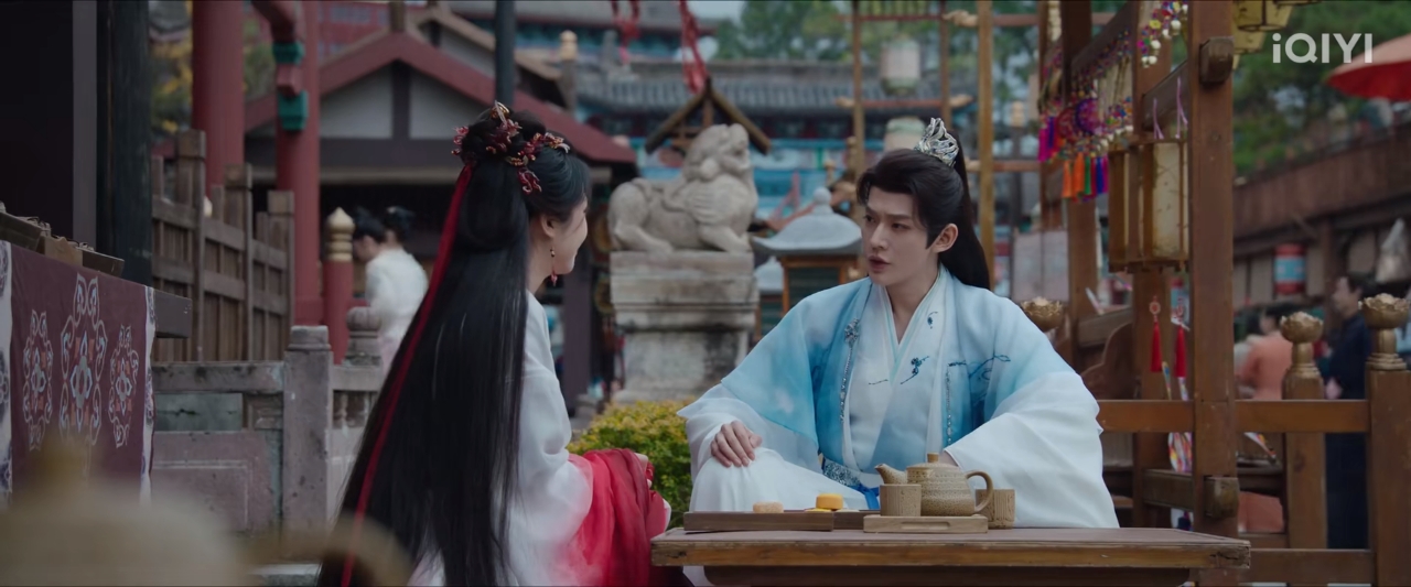 Deng Wei dan Xiang Han Zhi saat beradu akting di Drama China Love of The Divine Tree