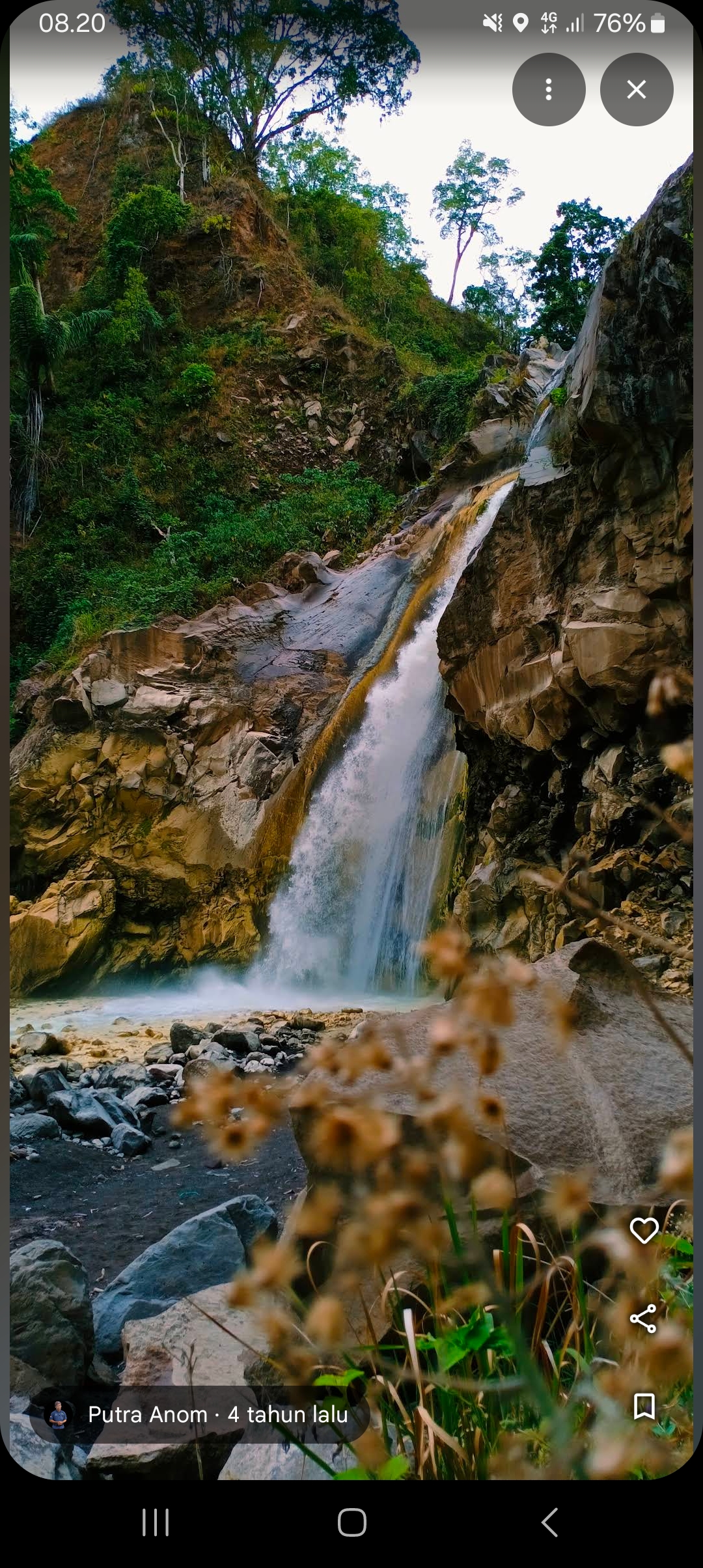 Air Terjun Mangku Sakti masuk ke dalam tempat wisata di Lombok yang tersembunyi