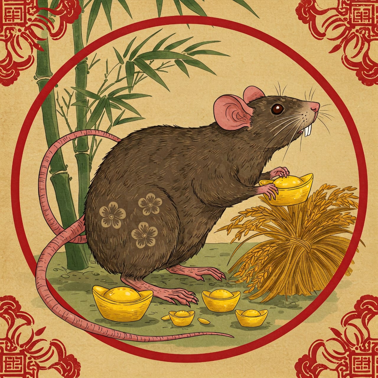 Ilustrasi Shio Tikus