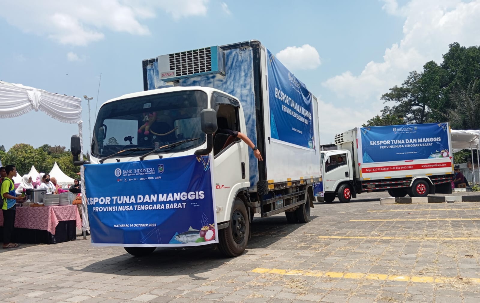 Pelepasan kendaraan penangkut komoditas ekspor ikan tuna dan manggis NTB beberapa waktu lalu.