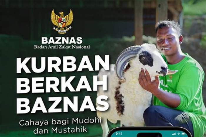 Ilustrasi berkurban di Idul Adha 2025 melalui Baznas.