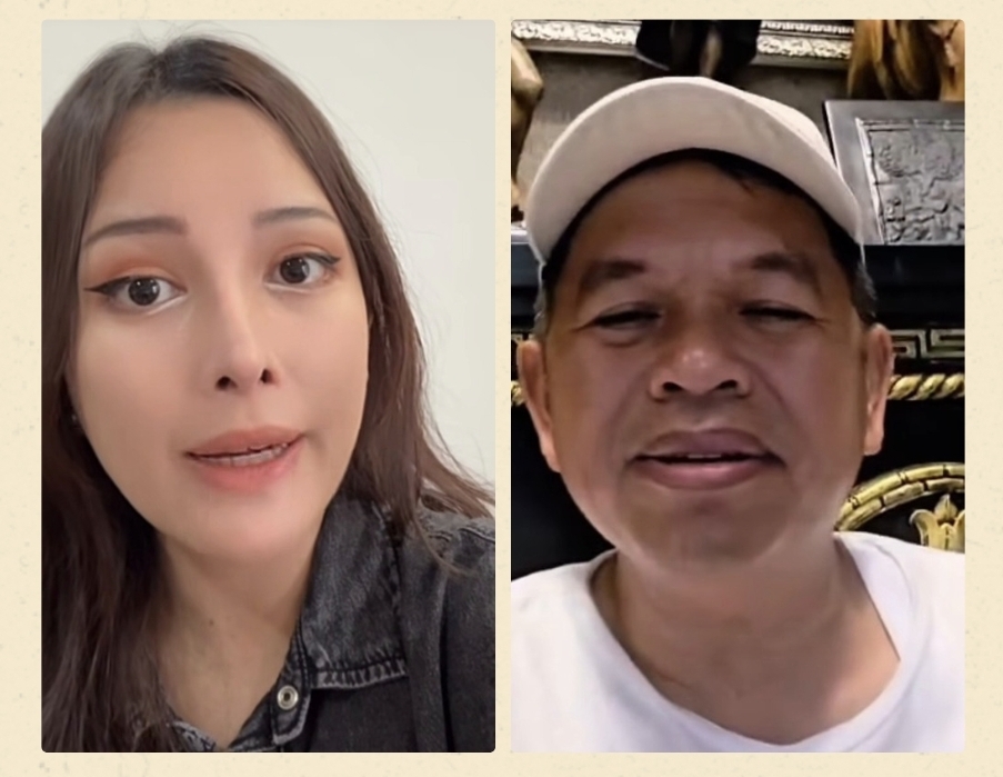 TikToker Lissa Assil (kiri) meminta Gubernur Jawa Barat Dedi Mulyadi (kanan) membuat kategori untuk suami nakal dikirim ke barak militer. (tangkapan layar)