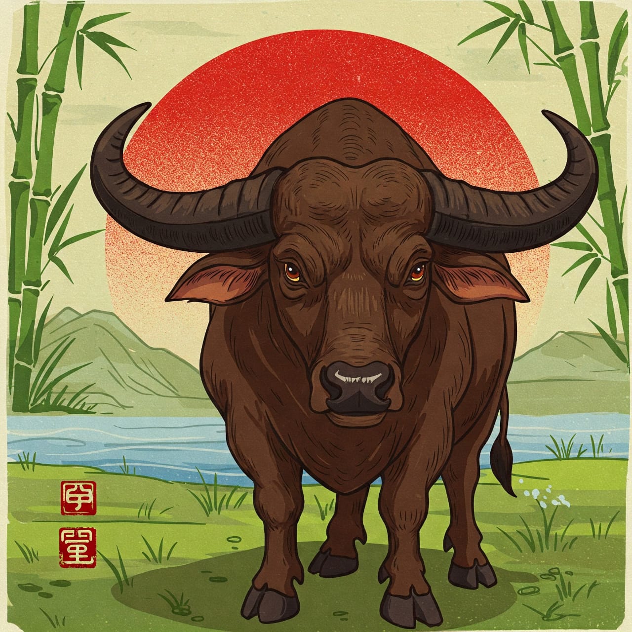 Ilustrasi Shio Kerbau