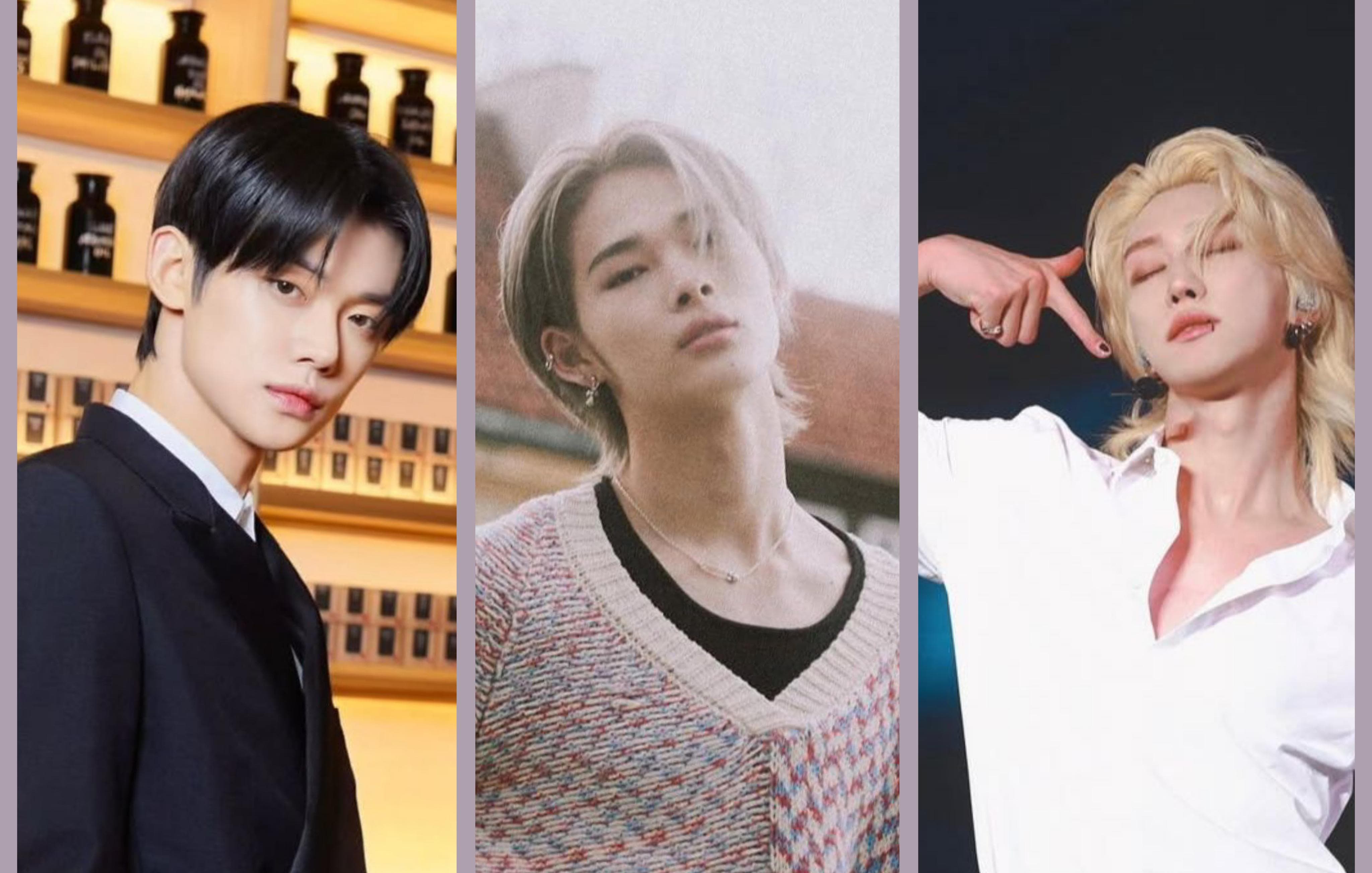 Beberapa idol K-Pop pria dengan pinggang ramping, Yeonjun TXT, Ni-Ki ENHYPEN,  dan The8 SEVENTEEN.