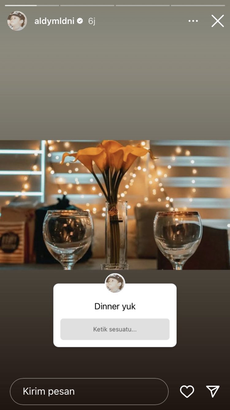 PENIPUAN: Modus penipuan yang dilakukan penyanyi Aldy Maldini kepada para fans dengan membagikan ajakan untuk dinner bareng di media sosialnya.