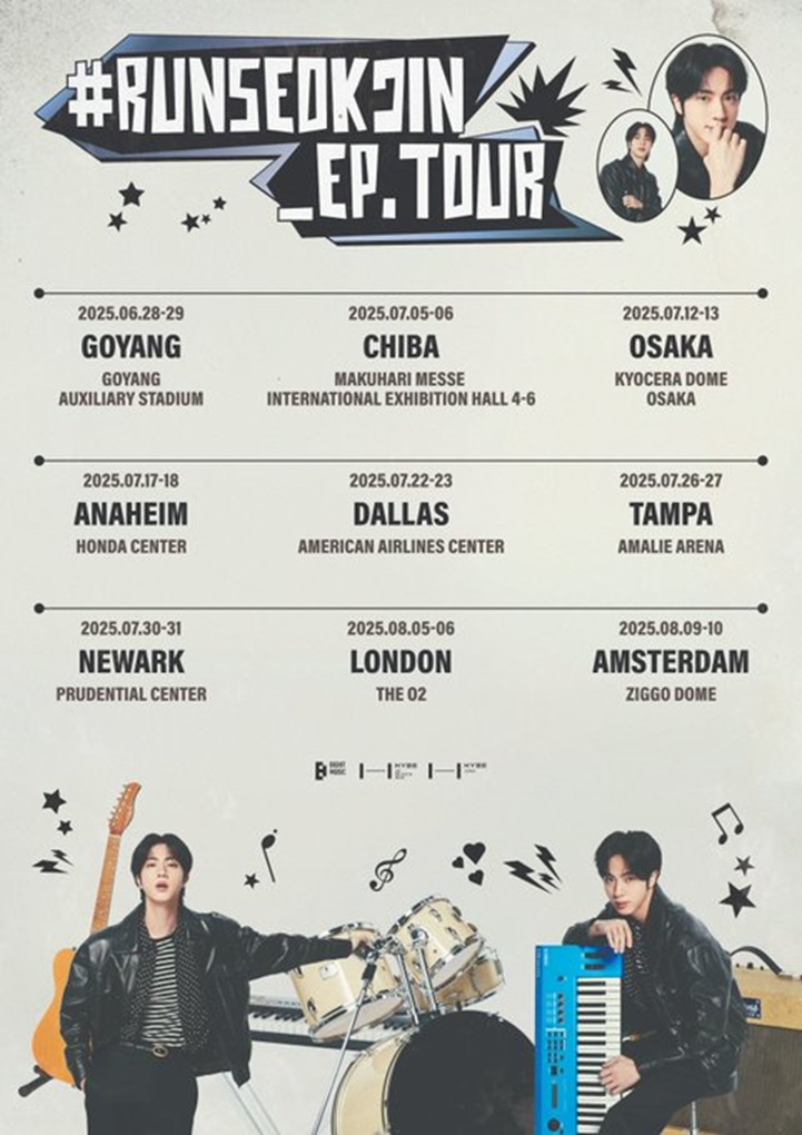 Jadwal Run Seokjin episode tour Jin BTS.