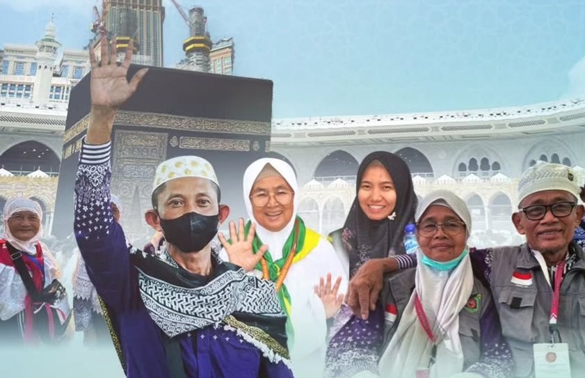 Ilustrasi pelayanan Kemenag terhadap para calon haji Indonesia di tahun 2025.