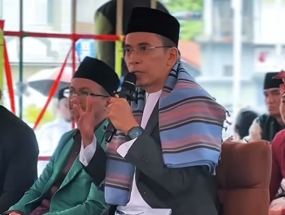 TGH menyampaikan tausiyah bertema Islam, Adab, dan Kebangsaan yang dihadiri para WNI yang berada di Taiwan. (Foto: tangkapan layar)