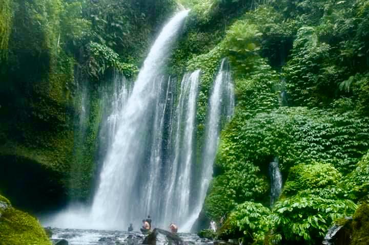 Air Terjun Sindang Gile di Desa Senaru Kecamatan Bayan, Lombok Utara.