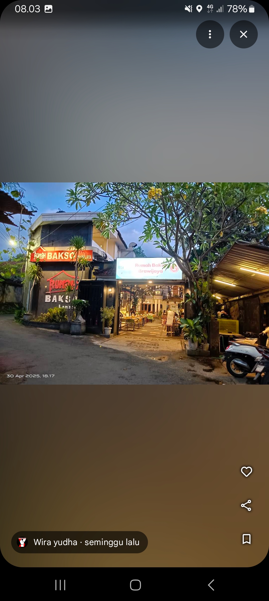 Rumah Bakso Brawijaya jadi warung bakso murah dan enak di Mataram