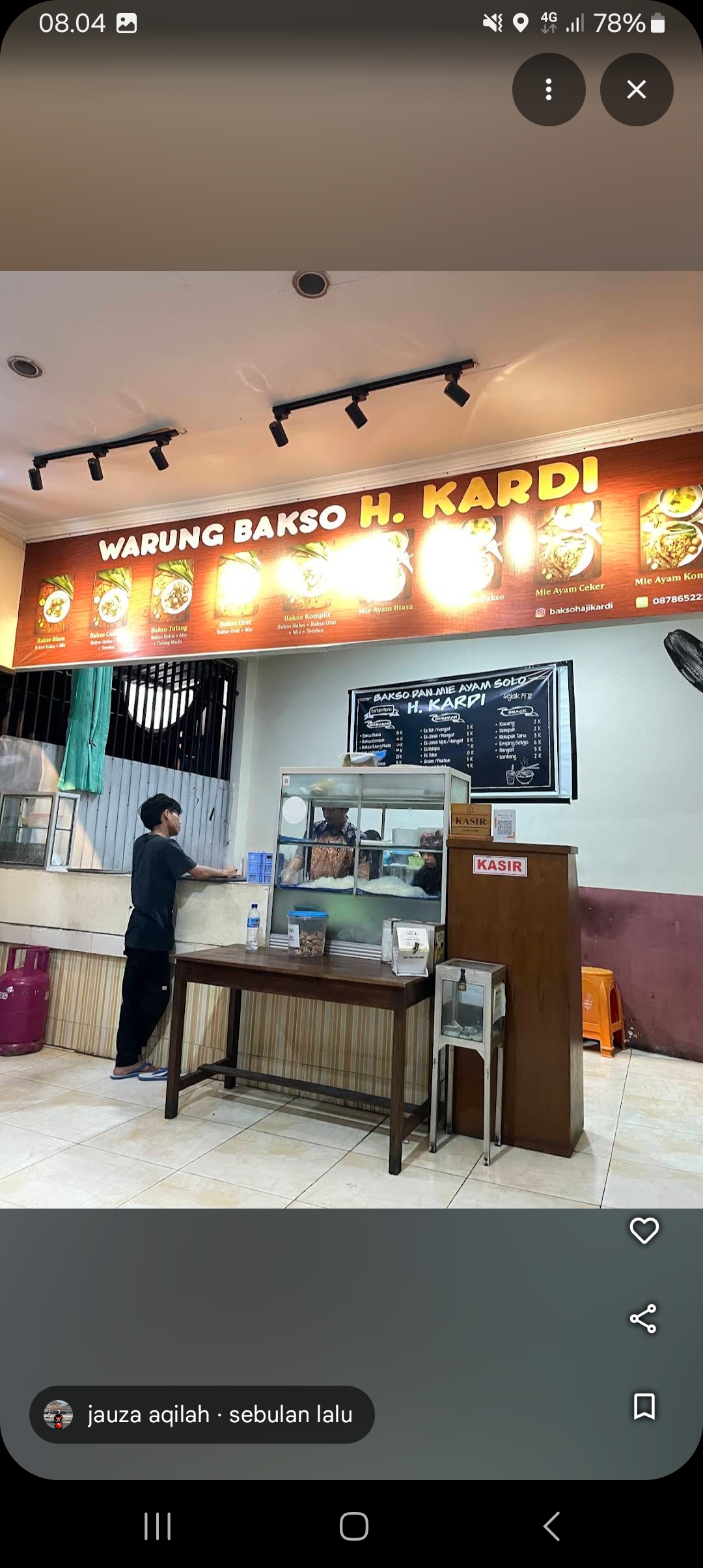 Warung bakso H Kardi jadi warung bakso murah dan enak di Mataram