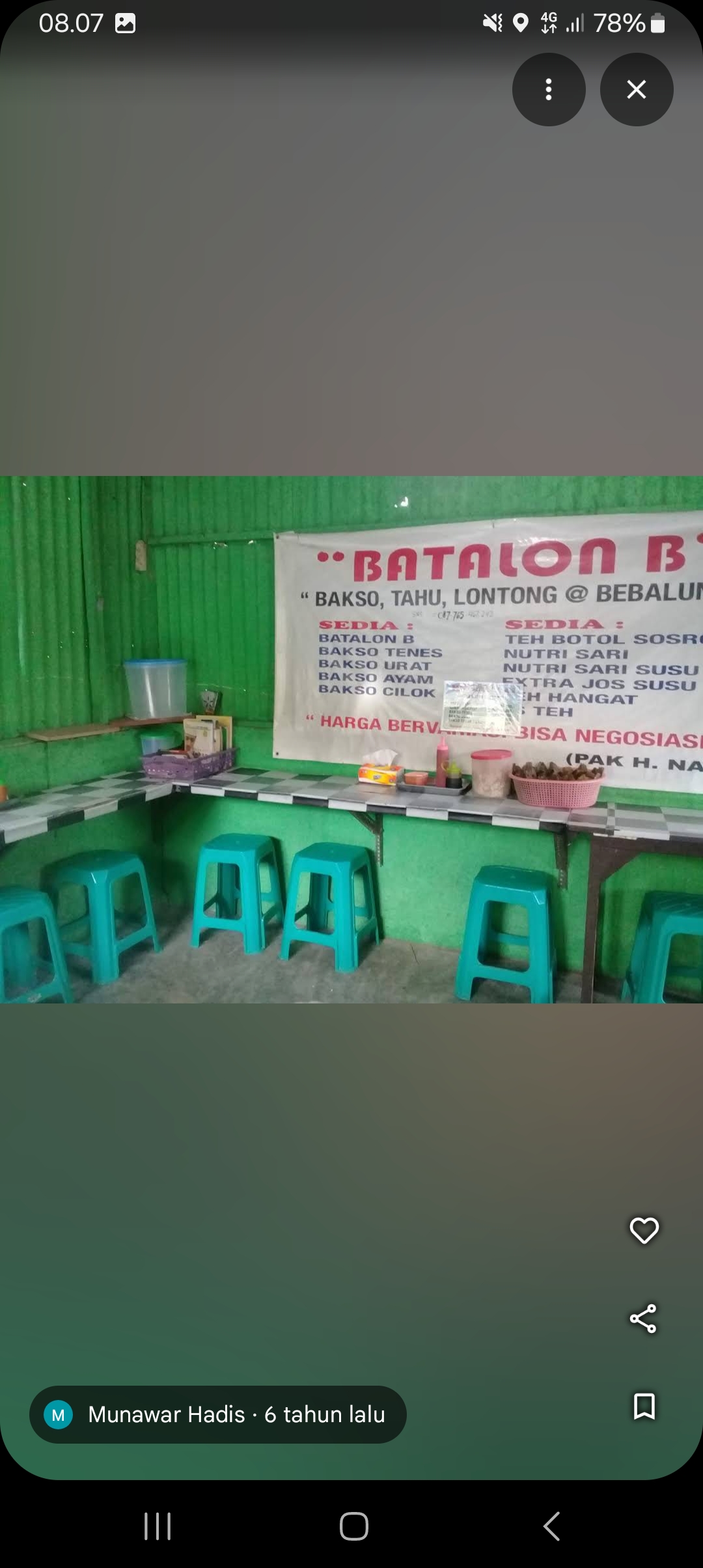 Warung bakso Lestari Pak Nas jadi warung bakso murah dan enak di Mataram