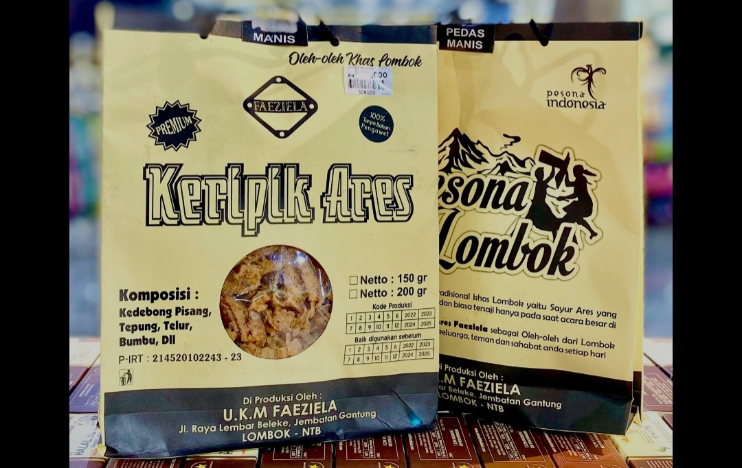 Keripik khas Lombok menjadi salah satu makanan khas Lombok yang bisa dijadikan oleh-oleh