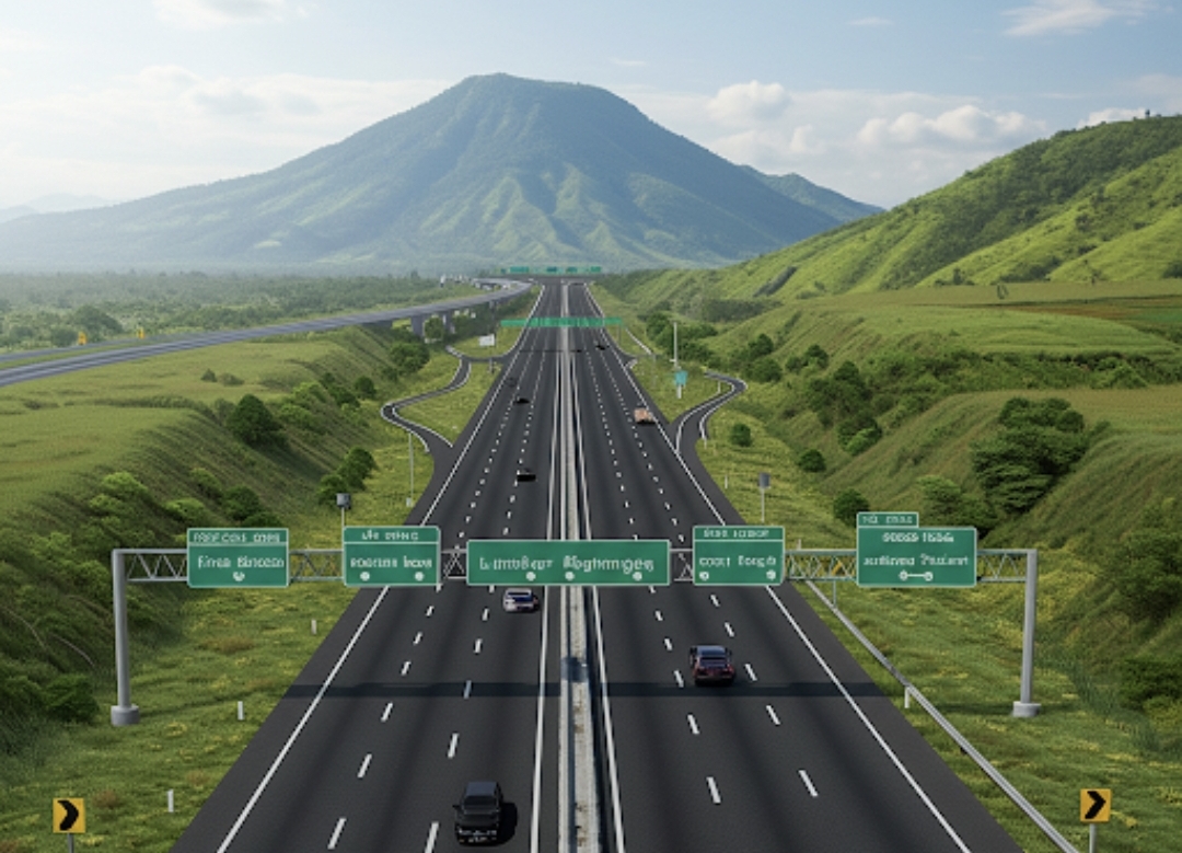 Ilustrasi jalan tol pertama sepanjang 80 kilometer yang menghubungkan Lombok Timur dan Lombok Barat.