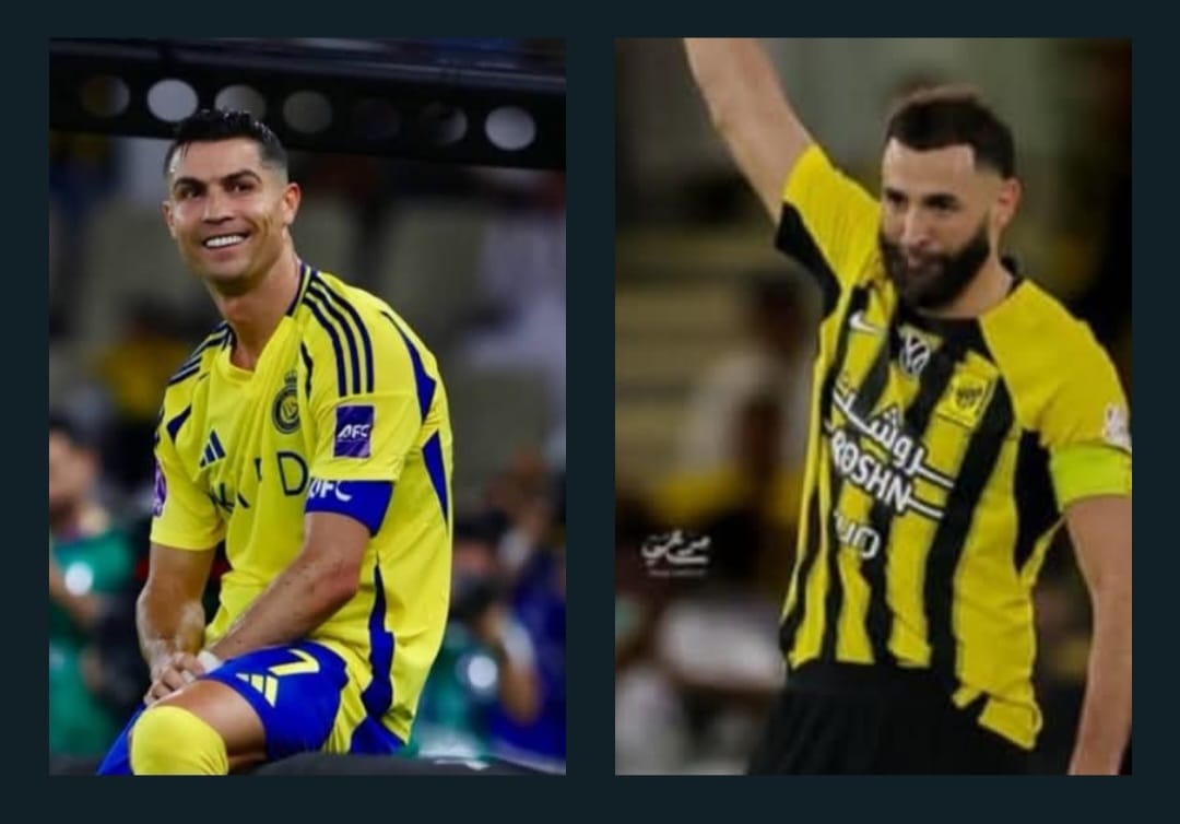 BERSAING: Dua mantan striker Real Madrid Cristiano Ronaldo dan Karim Benzema kini sedang bersaing menjadi top skor Liga Arab Saudi musim 2024/2025.
