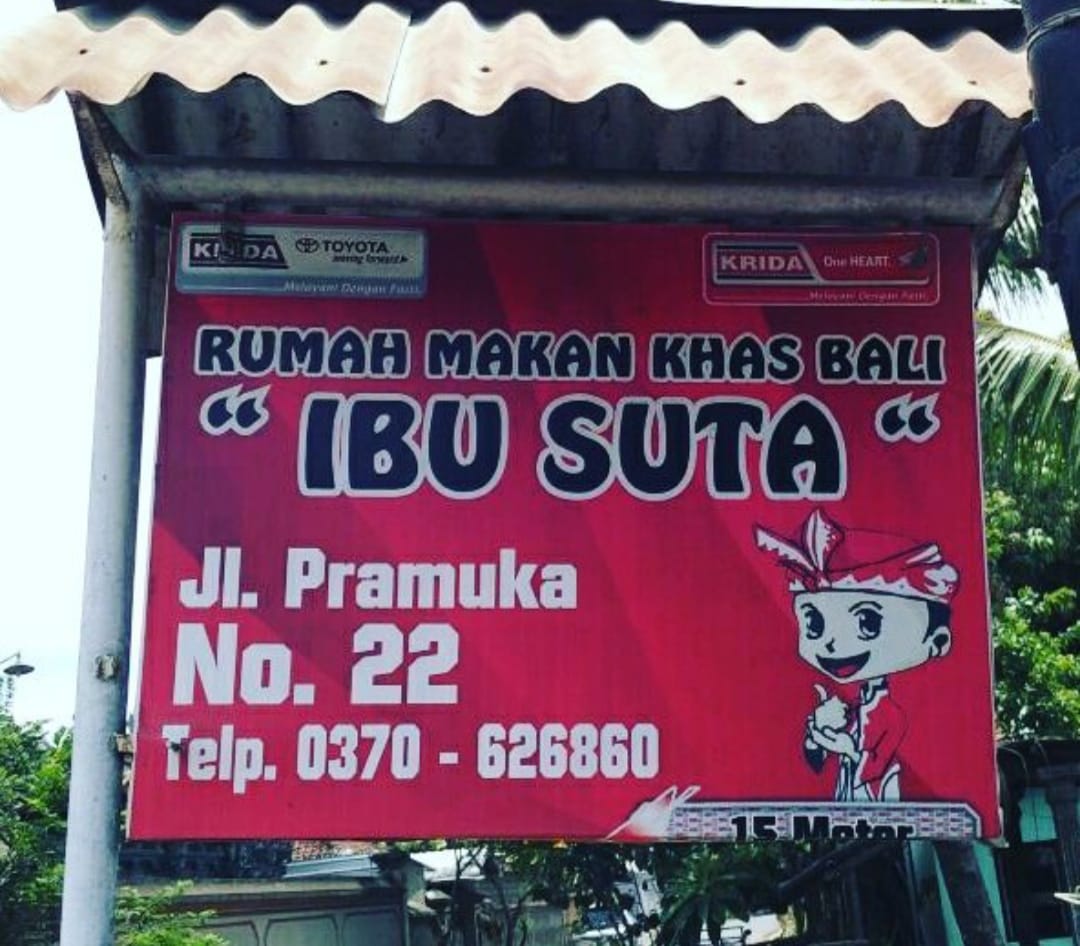 Warung makan khas Bali Ibu Suta yang sangat legend di Mataram menawarkan beragam menu non halal termasuk nasi campur babi yang lezat. (instagram)