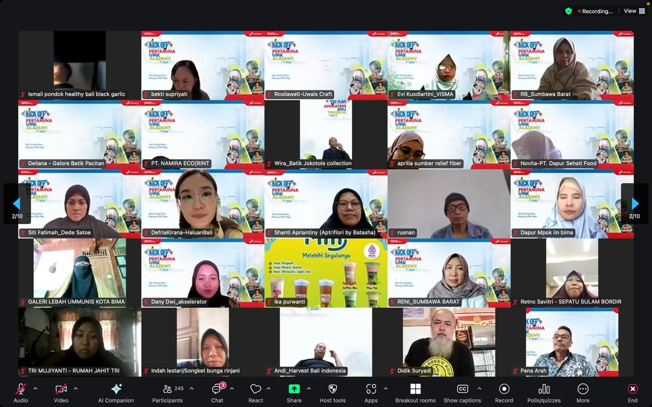 DISKUSI: Kick Off program Pertamina UMK Academy 2025 diikuti mitra binaan.