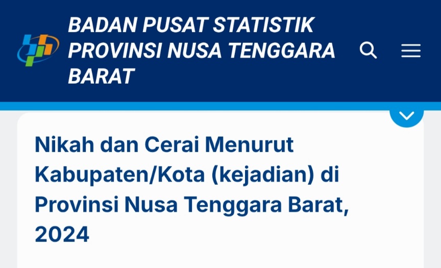 Ilustrasi jumlah kasus perceraian di NTB pada tahun 2024.