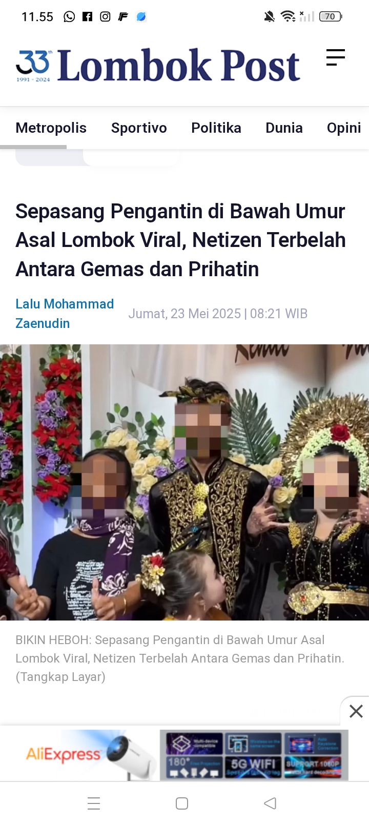 Sebut saja YL (15), seorang siswi kelas 1 SMP dan RN (16) siswa kelas 1 SMK asal Lombok Tengah Nusa Tenggara Barat (NTB), merajut cinta hingga berujung ke pelaminan.