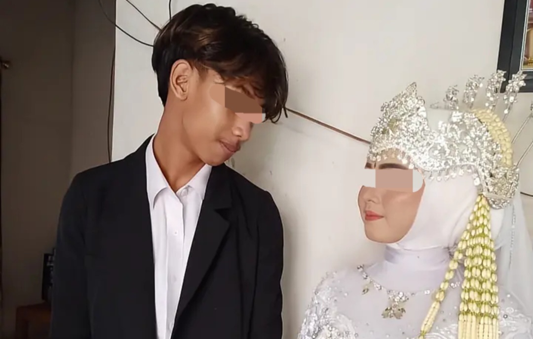 Pasangan pengantin di bawah umur yang viral di Lombok