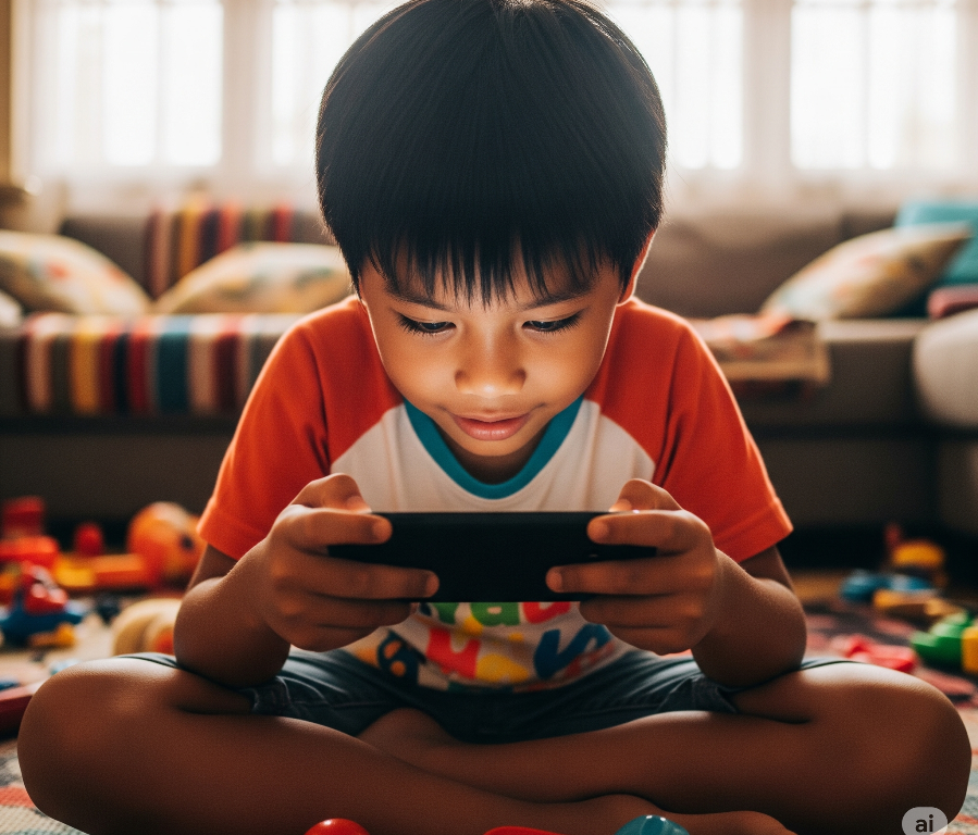 Ilustrasi Anak Maen Gadget