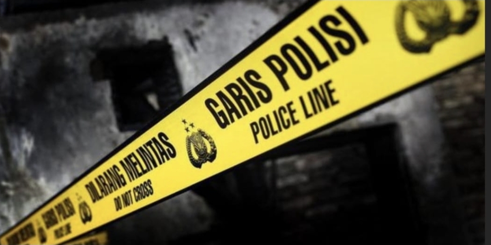 Ilustrasi tempat kejadian perkara dipasangi garis polisi. (istimewa)