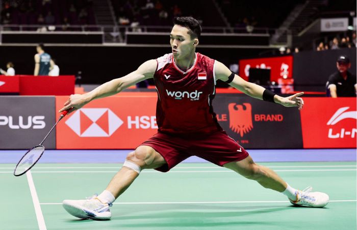 Jonatan Christie berhasil mengamankan tiket 16 besar Singapore Open 2025