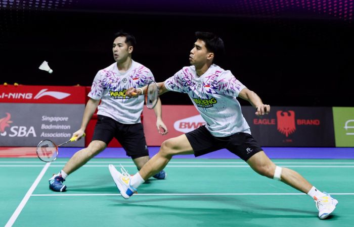 Pasangan ganda putra Indonesia Sabar/Reza harus angkat koper dari Singapore Open 2025