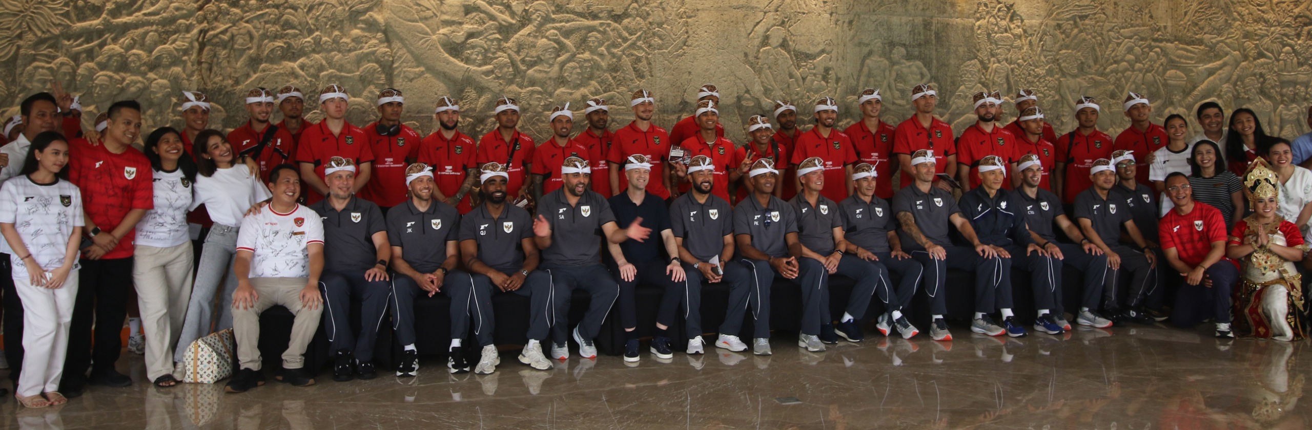 Para Pemain Timnas Indonesia berkumpul di Bali dalam rangka mempersipkan laga kualifikasi Piala Duna melawan Tiongkok dan Jepang.