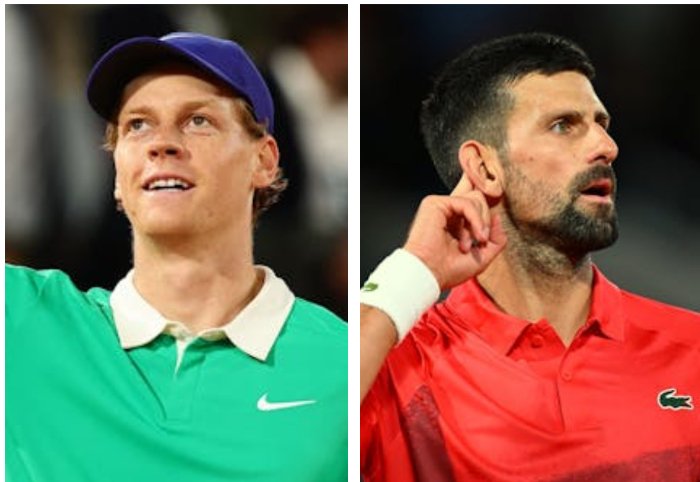 ADU GENGSI DUA GENERASI: Jannik Sinner vs Novak Djokovic akan bertemu di semifinal Roland Garros 2025.