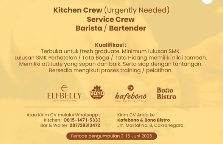 Info lowongan kerja (loker) lombok.