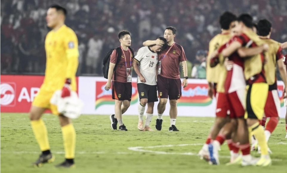 Tak main-main, media Korea bahkan menyebut kekalahan itu sebagai simbol merosotnya kekuatan sepak bola Tiongkok. (Foto: Xinhua)