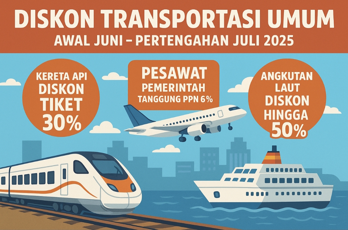 LIBURAN MENYENANGKAN: Tiga jalur transportasi akan diberikan diskon besar-besaran oleh pemerintah.