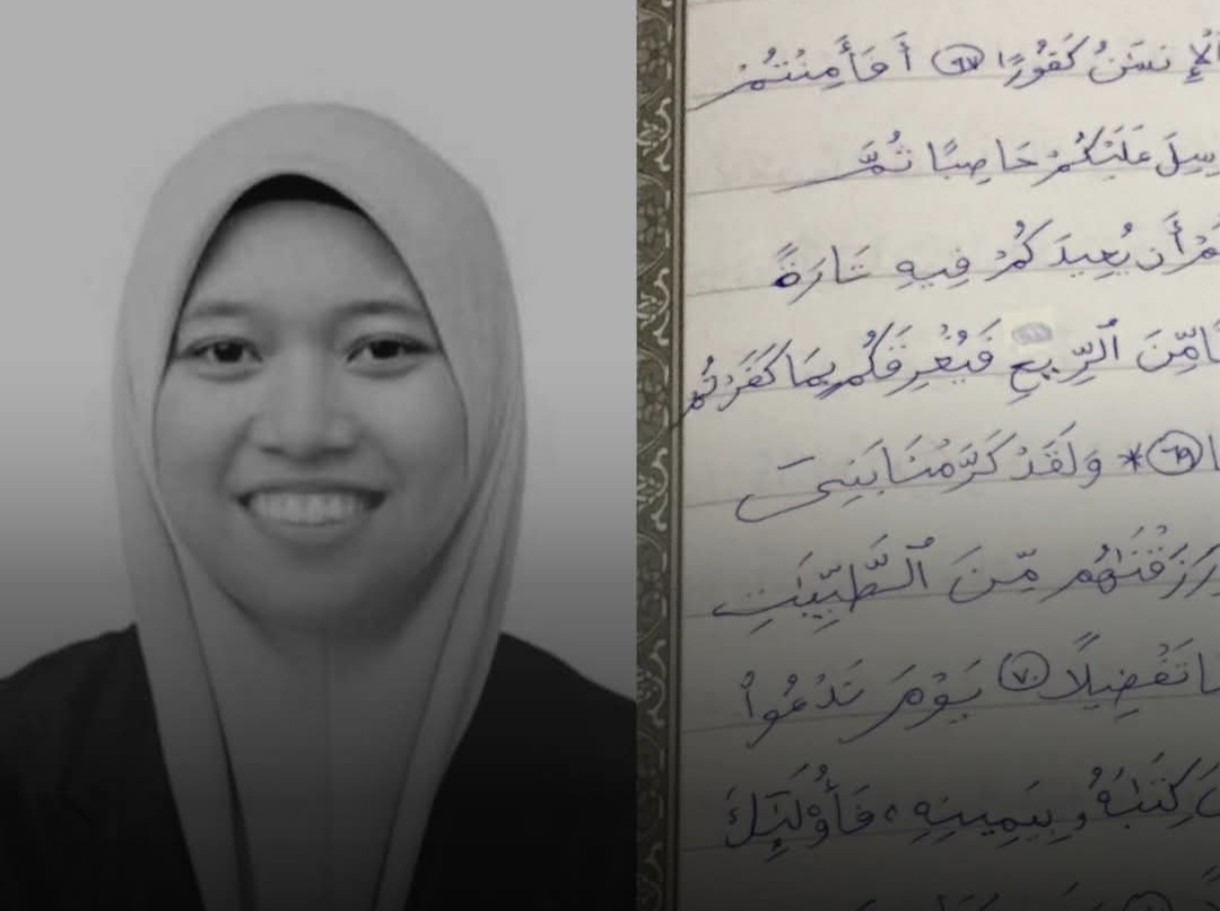 Kisah Haru Nurly Shahirah UPSI: Hafal 30 Juz dan Menulis Al-Qur&rsquo;an dengan Tangan
