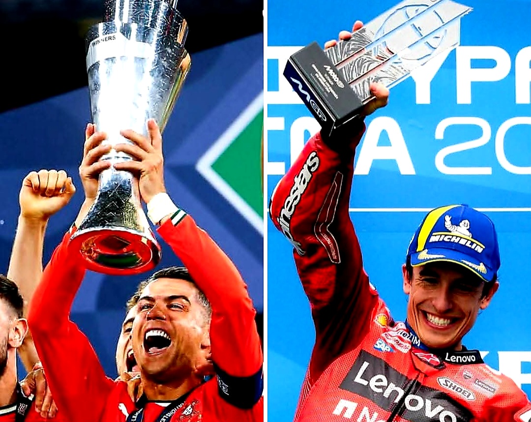 MENGINSPIRASI: Cristiano Ronaldo dan Marc Marquez dinilai memiliki banyak kesamaan.