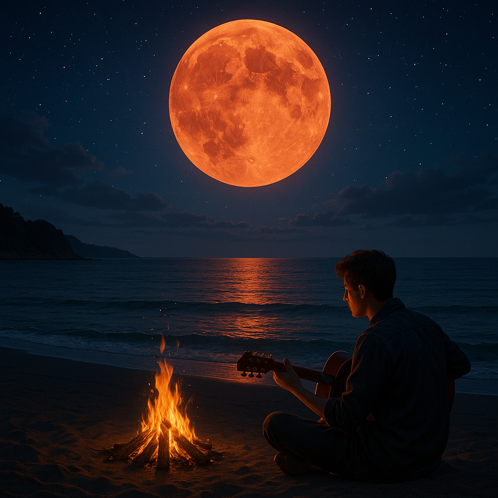 Ilustrasi bulan purnama.