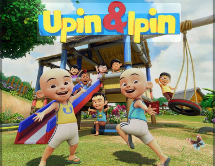 Serial kartun Upin Ipin dari Malaysia yang disukai anak-anak di Lombok.