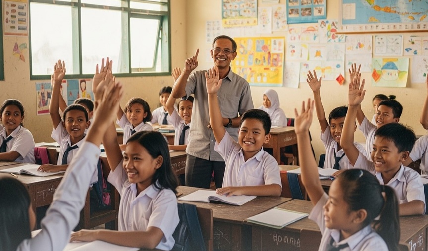 Ilustrasi penyelenggaraan Sekolah Rakyat untuk anak putus sekolah sesuai instruksi Presiden Prabowo Subianto.