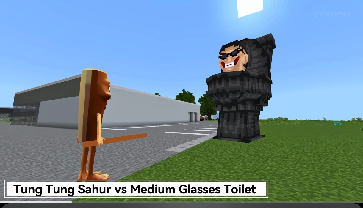 ANIMASI AI: Tung Tung Tung Sahur vs Skibidi Toilet