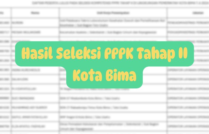 Honorer yang lulus pada seleksi PPPK Tahap II Kota Bima