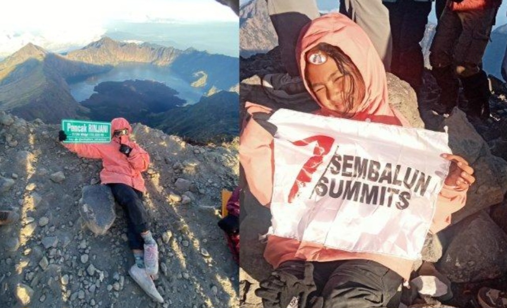 Sosok Shafirra Aqilla Rachman yang berhasil taklukkan Gunung Rinjani
