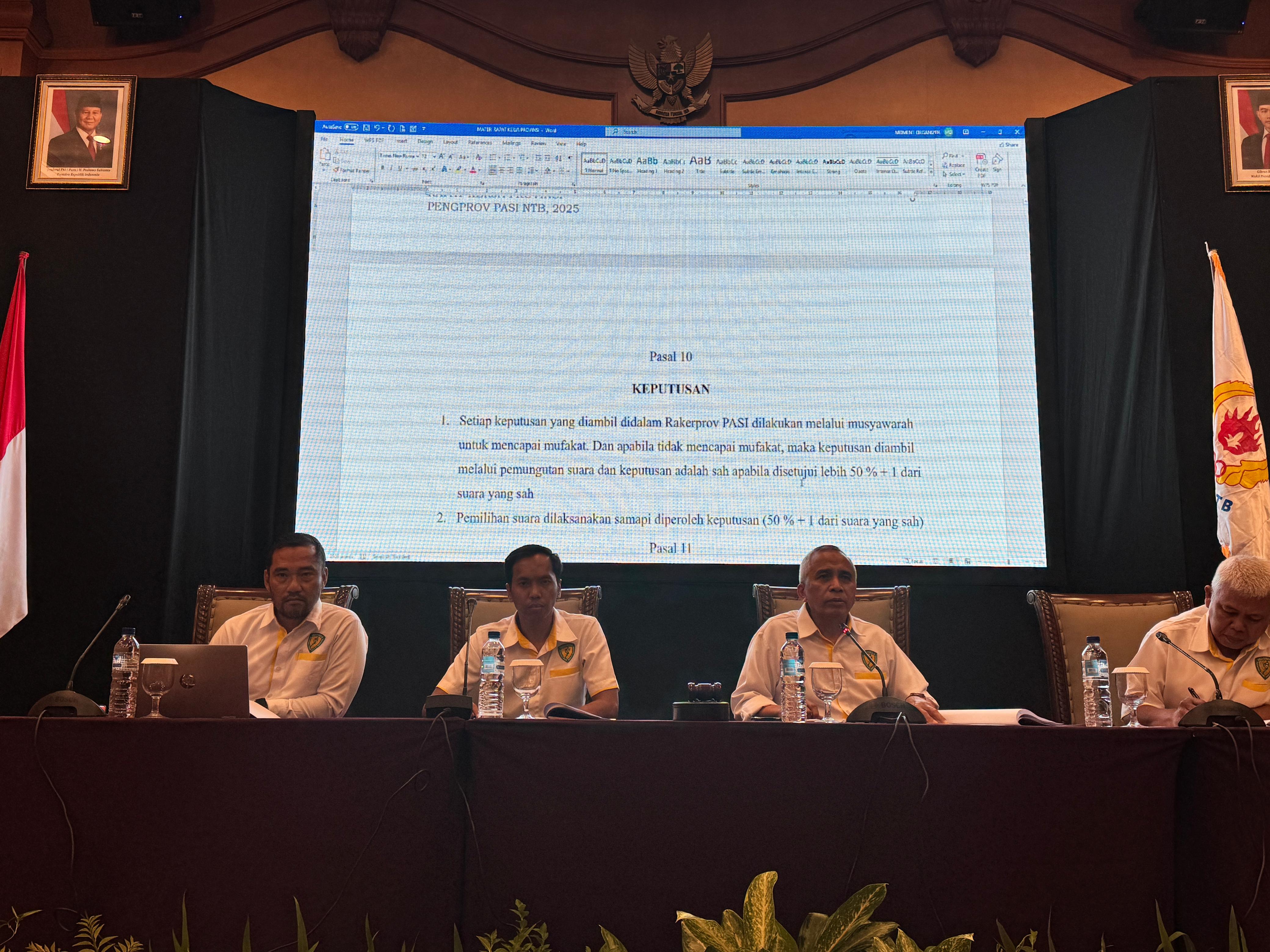 Pengprov PASI NTB menggelar rapat kerja daerah untuk mematangkan program kerja. Salah satunya selekda atlet untuk kejurnas.