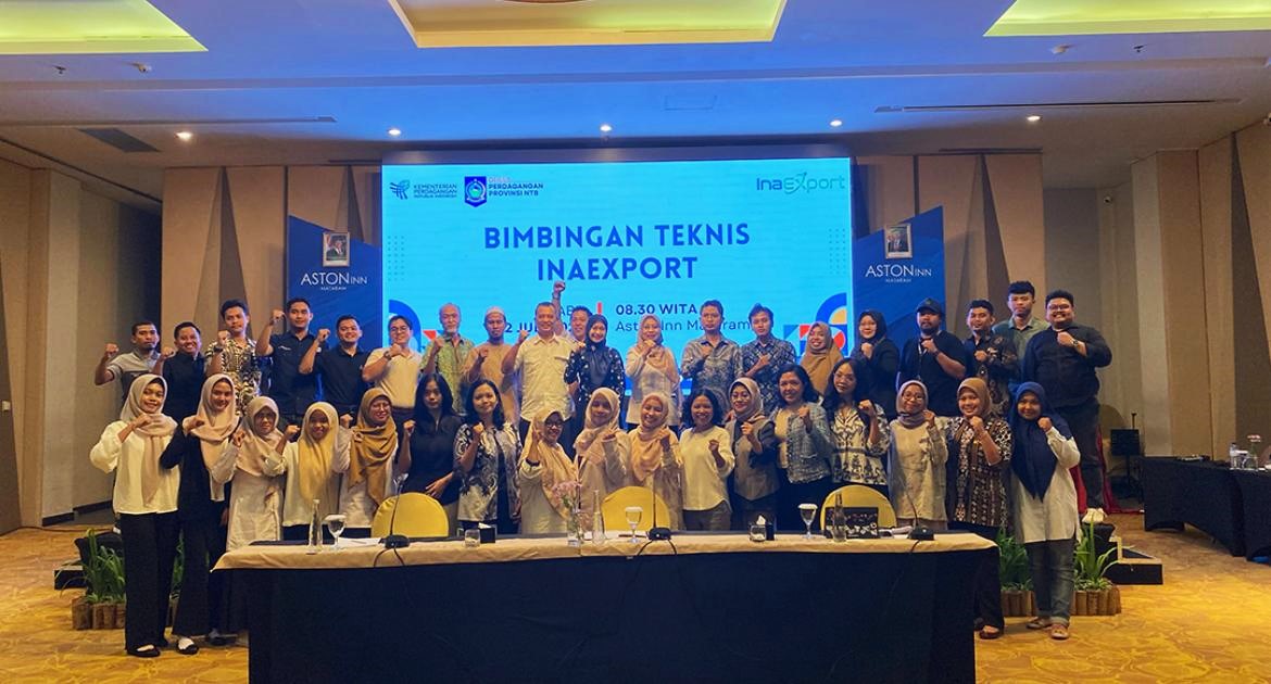 30 pelaku UMKM NTB yang mengikuti Bimtek calon eksportir, Rabu (2/7).