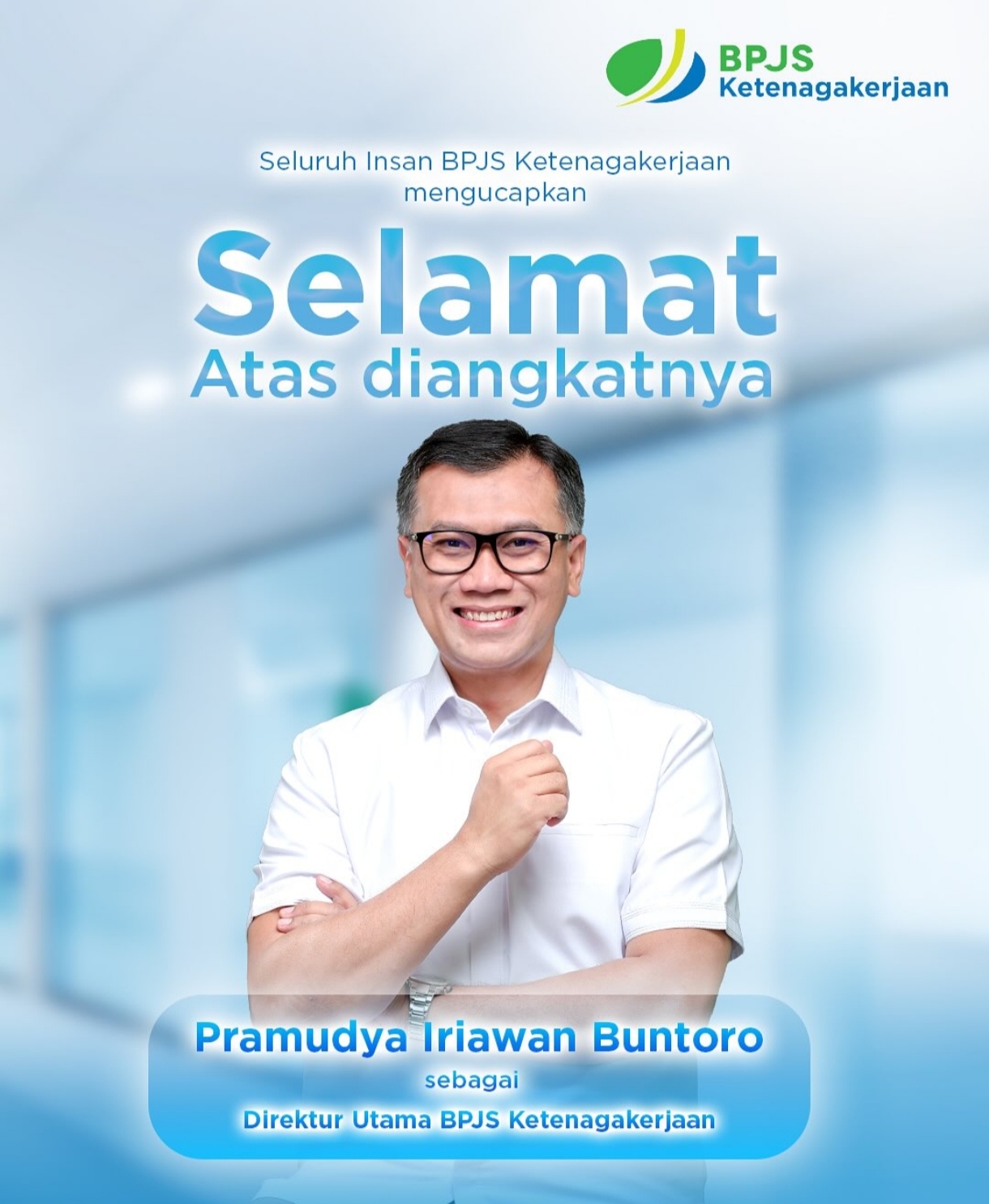 Ucapan selamat untuk Pramudya Iriawan Buntoro. (FOTO: IG BPJS Ketenagakerjaan)